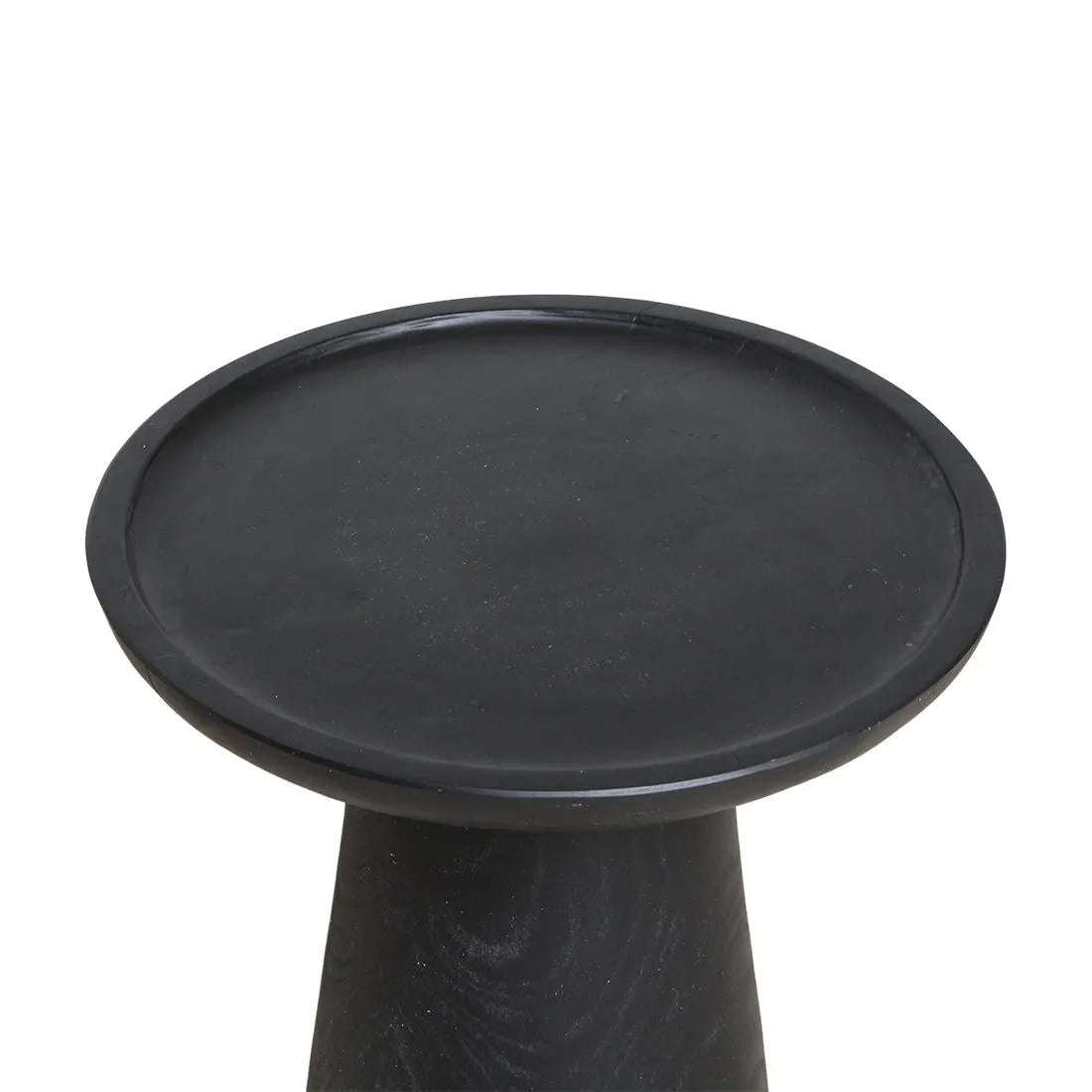Raw Materials Bijzettafel Nero Dusk Rond 40cm Teakhout Zwart - KwaliteitWonen.nl