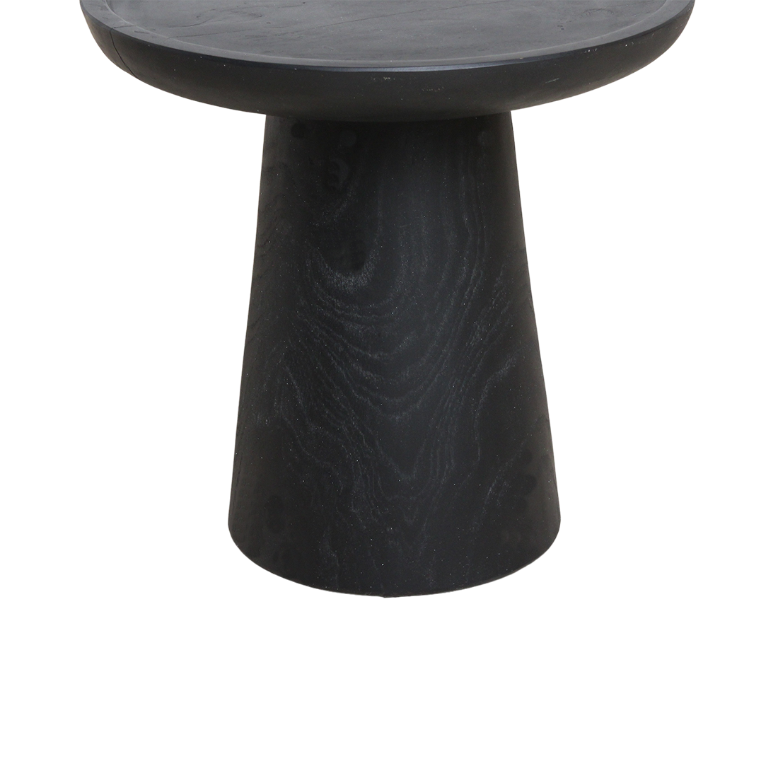 Raw Materials Bijzettafel Nero Dusk Rond 40cm Teakhout Zwart - KwaliteitWonen.nl