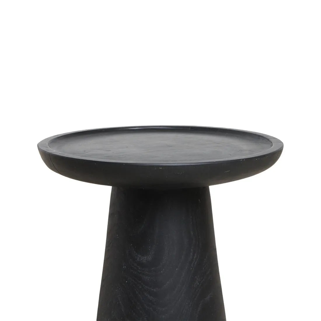 Raw Materials Bijzettafel Nero Dusk Rond 40cm Teakhout Zwart - KwaliteitWonen.nl