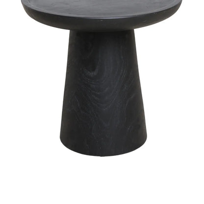Raw Materials Bijzettafel Nero Dusk Rond 40cm Teakhout Zwart - KwaliteitWonen.nl
