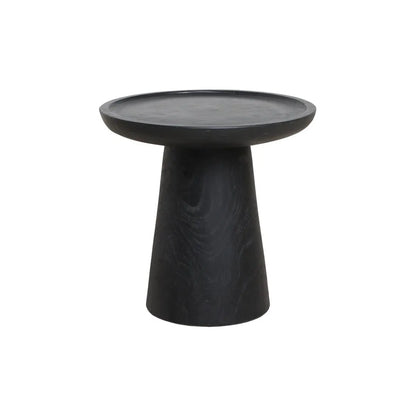 Raw Materials Bijzettafel Nero Dusk Rond 40cm Teakhout Zwart - KwaliteitWonen.nl