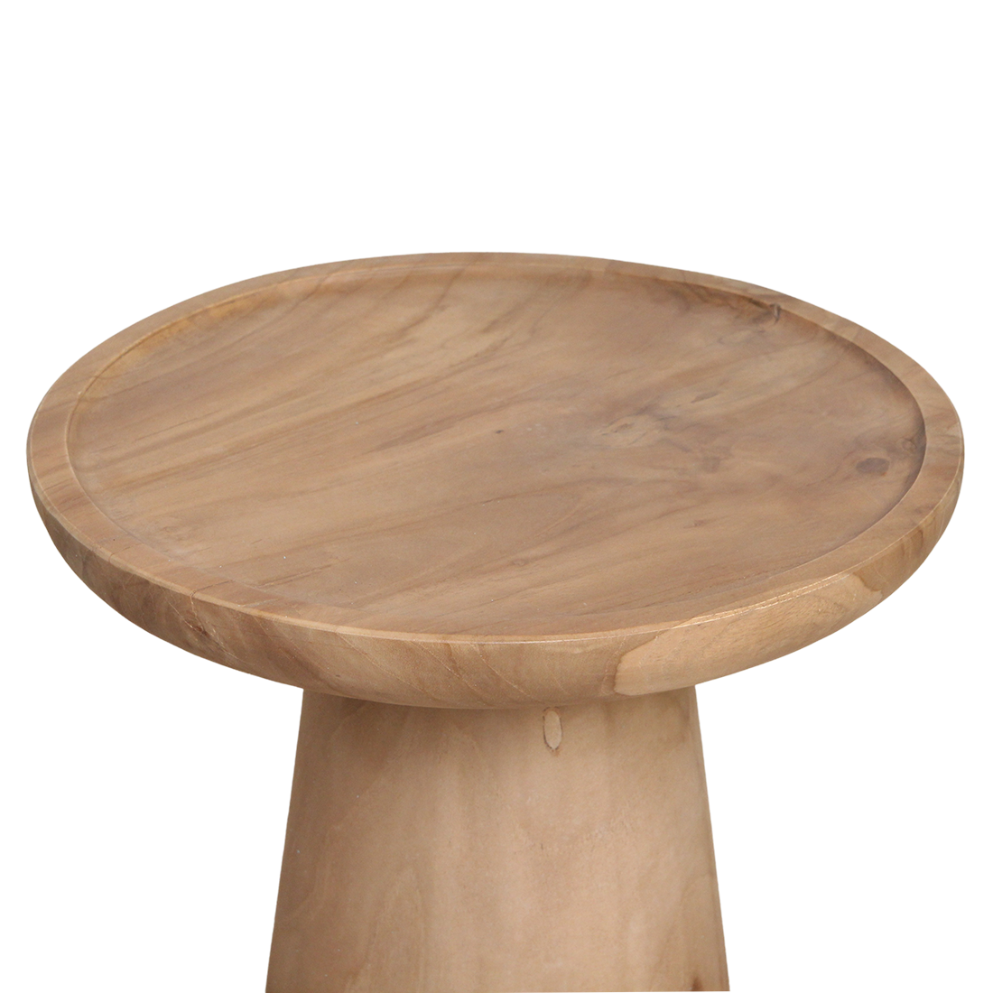 Raw Materials Bijzettafel Nero Ray Rond 40cm Teakhout - KwaliteitWonen.nl