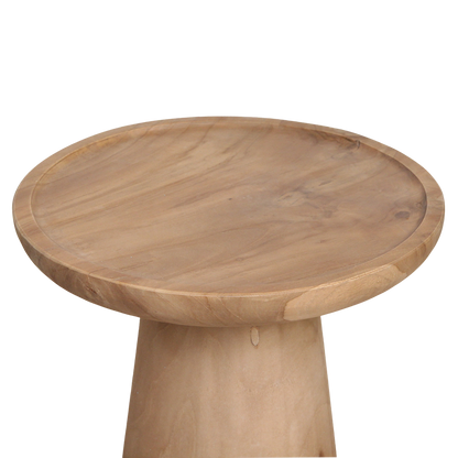 Raw Materials Bijzettafel Nero Ray Rond 40cm Teakhout - KwaliteitWonen.nl