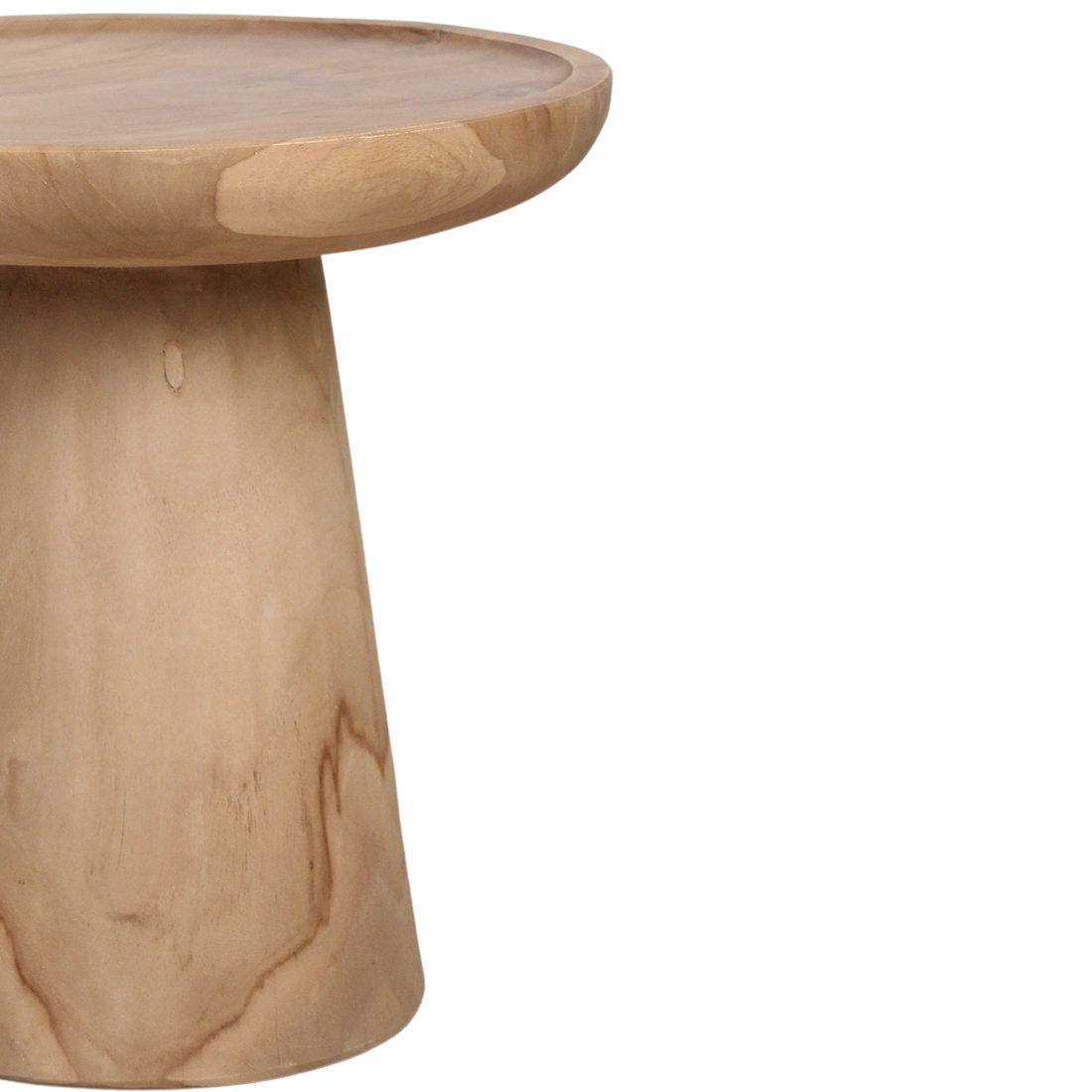 Raw Materials Bijzettafel Nero Ray Rond 40cm Teakhout - KwaliteitWonen.nl