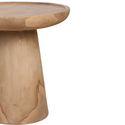 Raw Materials Bijzettafel Nero Ray Rond 40cm Teakhout - KwaliteitWonen.nl