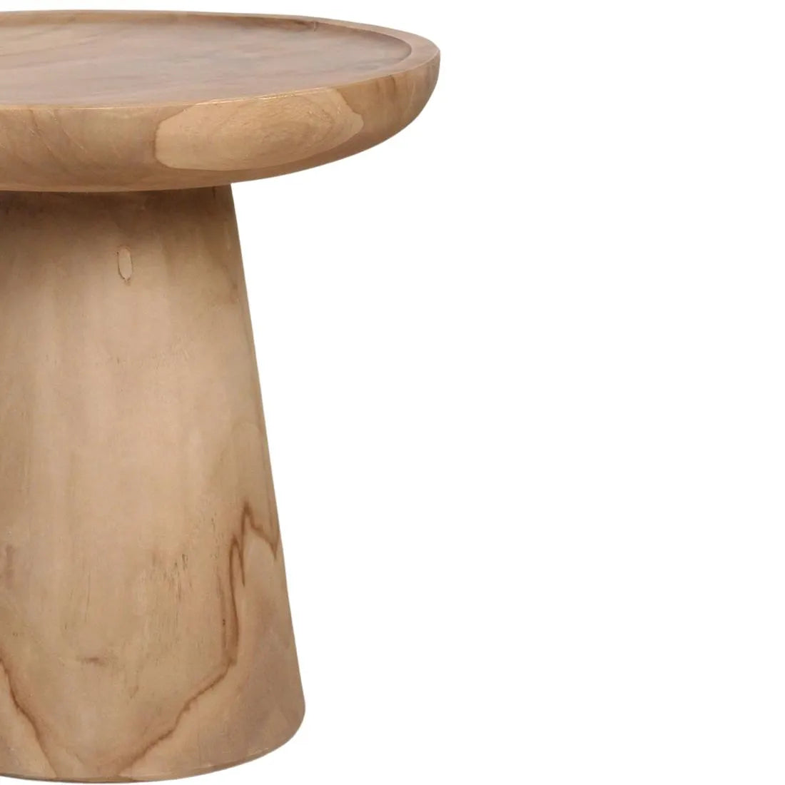 Raw Materials Bijzettafel Nero Ray Rond 40cm Teakhout - KwaliteitWonen.nl
