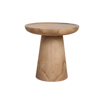 Raw Materials Bijzettafel Nero Ray Rond 40cm Teakhout - KwaliteitWonen.nl