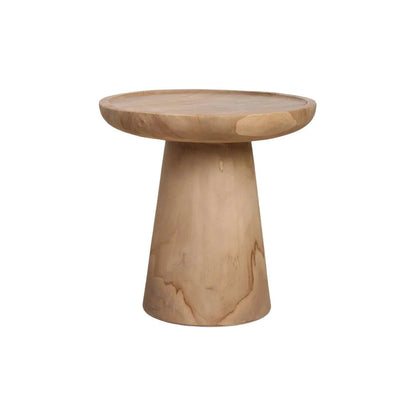 Raw Materials Bijzettafel Nero Ray Rond 40cm Teakhout - KwaliteitWonen.nl