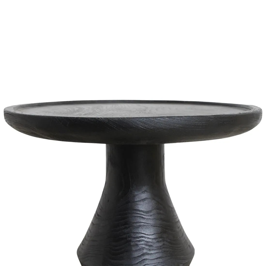 Raw Materials Bijzettafel Nero Twilight Rond 50cm Teakhout Zwart - KwaliteitWonen.nl