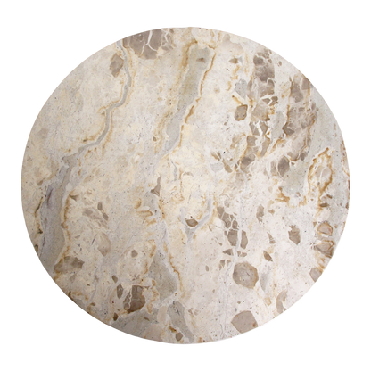 Raw Materials Bijzettafel Rond 50cm Marmer Créme - KwaliteitWonen.nl