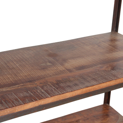 Raw Materials Boekenkast Fabriekshoog IJzeren Rek Met Houten Planken - KwaliteitWonen.nl