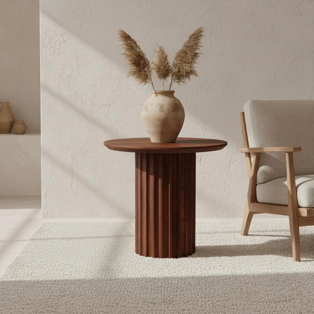 Raw Materials Bullnose Bijzettafel Omgekeerd Bruin Ø 50 Cm - KwaliteitWonen.nl