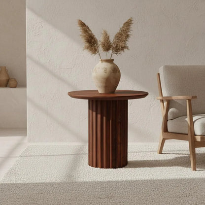 Raw Materials Bullnose Bijzettafel Omgekeerd Bruin Ø 50 Cm - KwaliteitWonen.nl