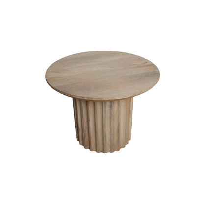Raw Materials Bullnose Bijzettafel Omgekeerd Naturel Ø 55 Cm - KwaliteitWonen.nl