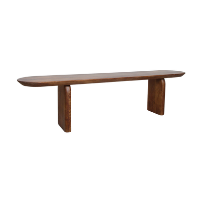Raw Materials Bullnose Eetkamerbank Mangohout Bruin 180cm - KwaliteitWonen.nl