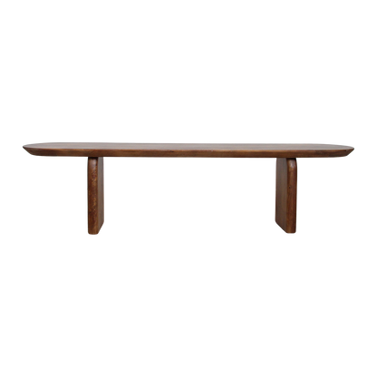 Raw Materials Bullnose Eetkamerbank Mangohout Bruin 180cm - KwaliteitWonen.nl