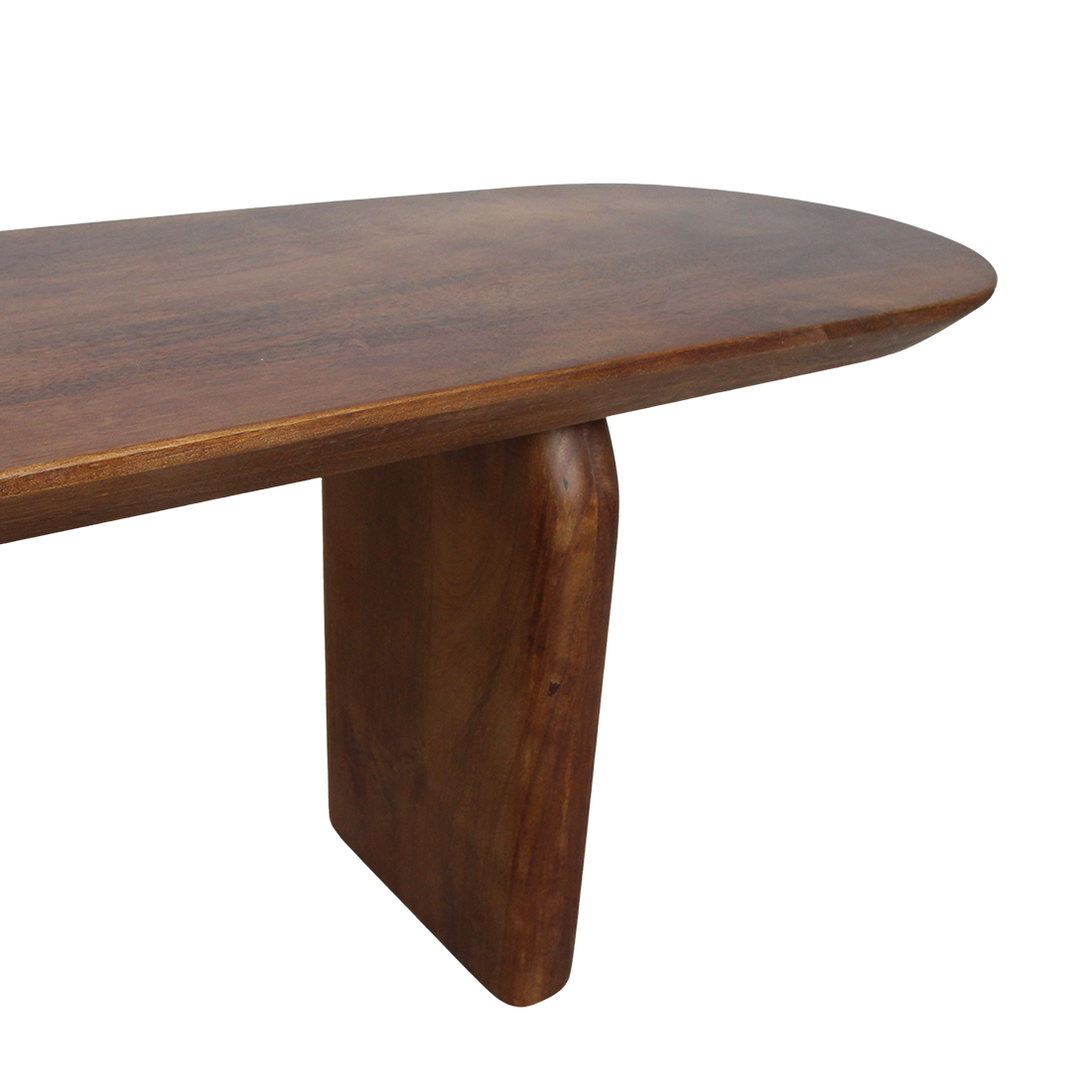 Raw Materials Bullnose Eetkamerbank Mangohout Bruin 180cm - KwaliteitWonen.nl