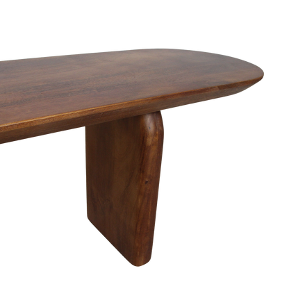 Raw Materials Bullnose Eetkamerbank Mangohout Bruin 180cm - KwaliteitWonen.nl