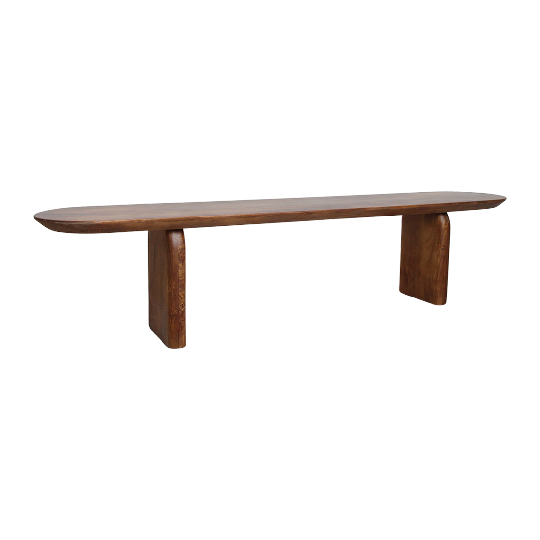 Raw Materials Bullnose Eetkamerbank Mangohout Bruin 200cm - KwaliteitWonen.nl