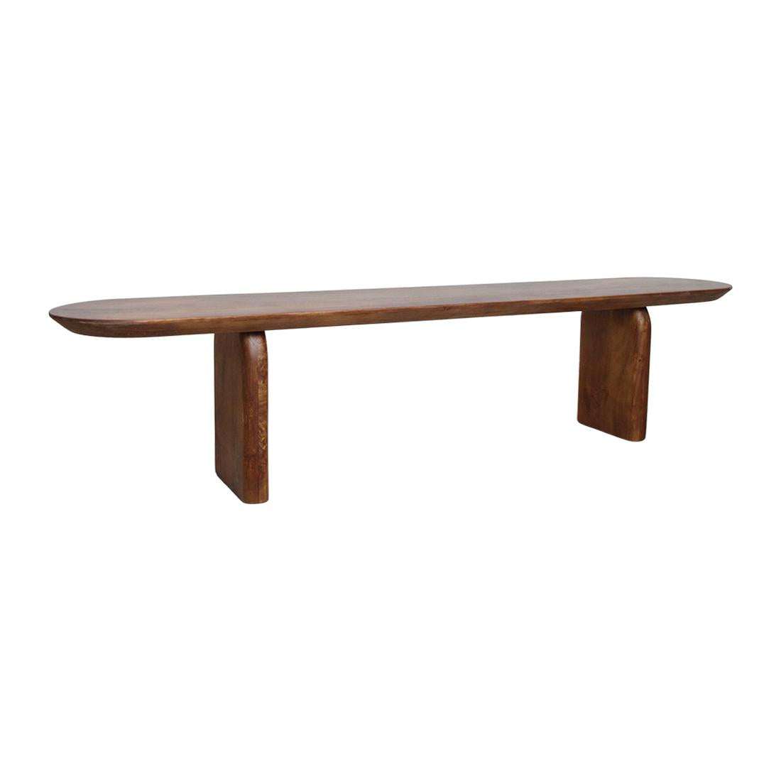 Raw Materials Bullnose Eetkamerbank Mangohout Bruin 200cm - KwaliteitWonen.nl