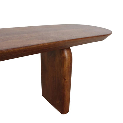 Raw Materials Bullnose Eetkamerbank Mangohout Bruin 240cm - KwaliteitWonen.nl