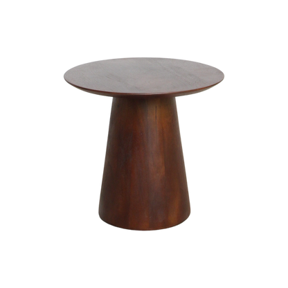 Raw Materials Bullnose Mangohouten Bijzettafel Cone Ø 50 Cm - KwaliteitWonen.nl
