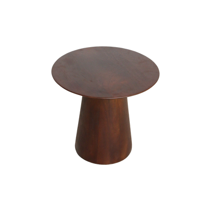Raw Materials Bullnose Mangohouten Bijzettafel Cone Ø 50 Cm - KwaliteitWonen.nl