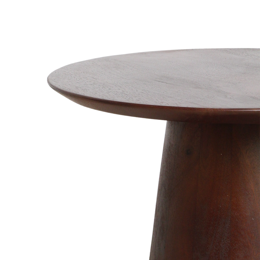Raw Materials Bullnose Mangohouten Bijzettafel Cone Ø 50 Cm - KwaliteitWonen.nl