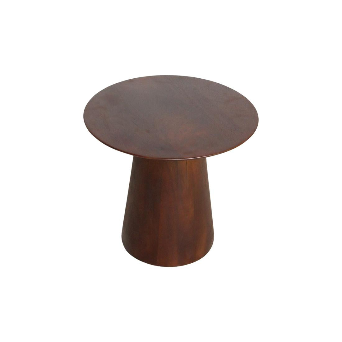 Raw Materials Bullnose Mangohouten Bijzettafel Cone Ø 50 Cm - KwaliteitWonen.nl