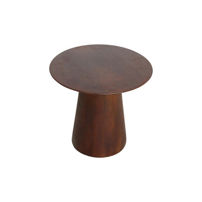 Raw Materials Bullnose Mangohouten Bijzettafel Cone Ø 50 Cm - KwaliteitWonen.nl