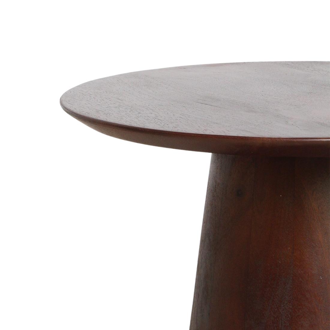 Raw Materials Bullnose Mangohouten Bijzettafel Cone Ø 50 Cm - KwaliteitWonen.nl