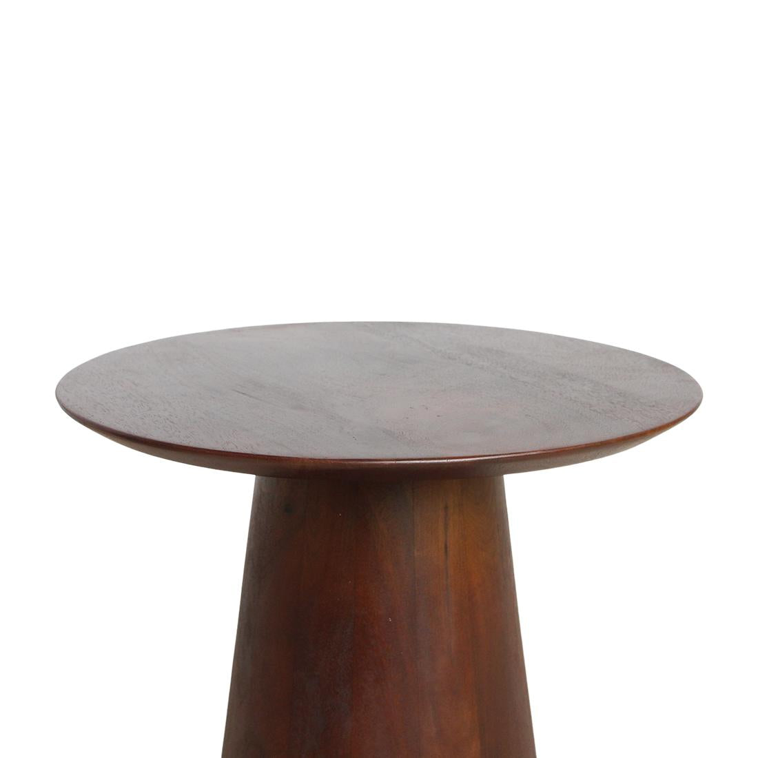 Raw Materials Bullnose Mangohouten Bijzettafel Cone Ø 50 Cm - KwaliteitWonen.nl