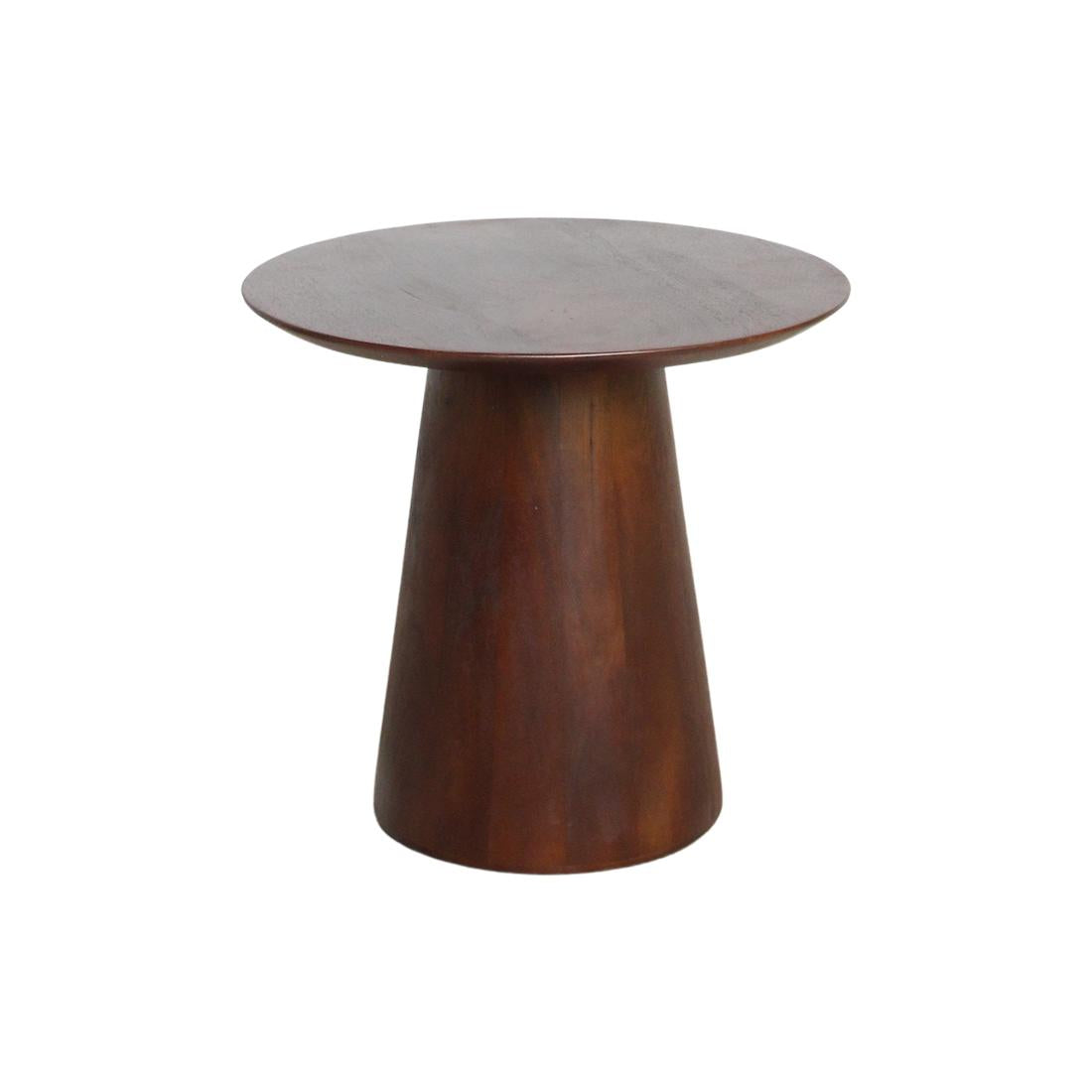 Raw Materials Bullnose Mangohouten Bijzettafel Cone Ø 50 Cm - KwaliteitWonen.nl