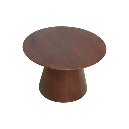 Raw Materials Bullnose Mangohouten Bijzettafel Cone Ø 55 Cm - KwaliteitWonen.nl