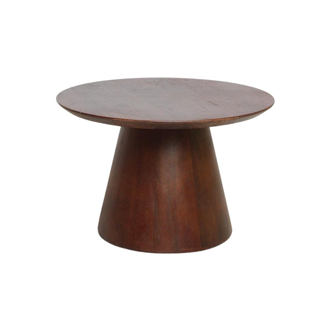 Raw Materials Bullnose Mangohouten Bijzettafel Cone Ø 55 Cm - KwaliteitWonen.nl