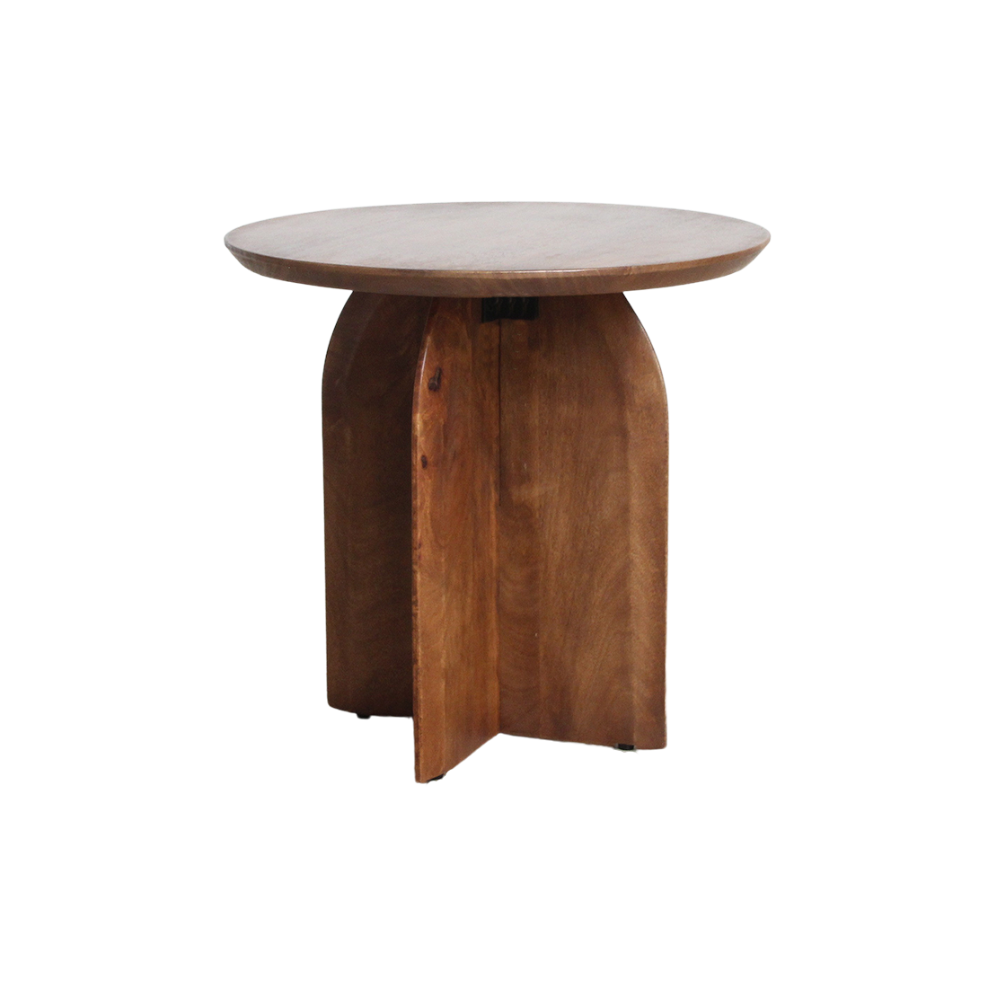 Raw Materials Bullnose Mangohouten Bijzettafel Cross Ø 50 Cm - KwaliteitWonen.nl