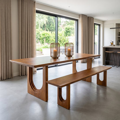 Raw Materials Eetkamerbank Bullnose Chamfered 180cm mangohout - KwaliteitWonen.nl