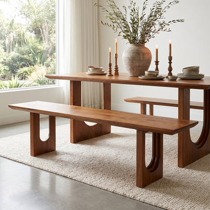 Raw Materials Eetkamerbank Bullnose Chamfered 180cm mangohout - KwaliteitWonen.nl