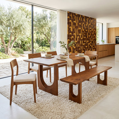 Raw Materials Eetkamerbank Bullnose Chamfered 220cm mangohout - KwaliteitWonen.nl