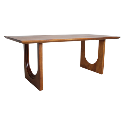 Raw Materials Eettafel Bullnose Chamfered Arch 200cm mangohout - KwaliteitWonen.nl
