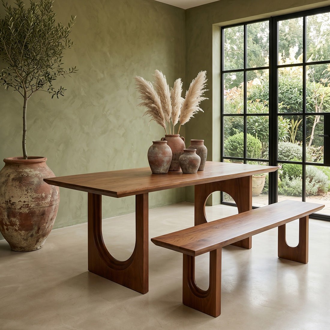 Raw Materials Eettafel Bullnose Chamfered Mix 200cm mangohout - KwaliteitWonen.nl