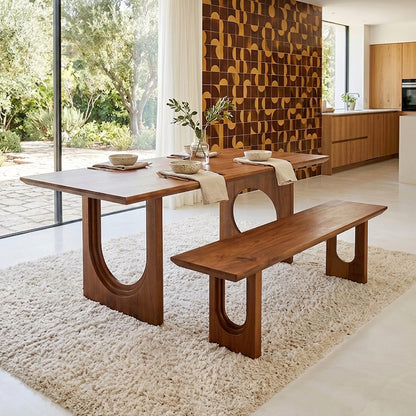 Raw Materials Eettafel Bullnose Chamfered Mix 200cm mangohout - KwaliteitWonen.nl