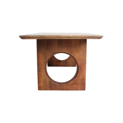 Raw Materials Eettafel Bullnose Chamfered Mix 200cm mangohout - KwaliteitWonen.nl