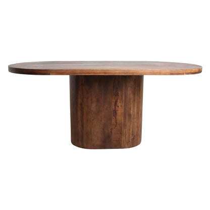 Raw Materials Eettafel Bullnose Oblong Ovaal 200cm Mangohout - KwaliteitWonen.nl