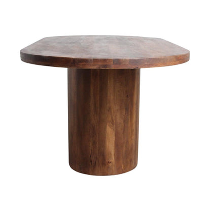 Raw Materials Eettafel Bullnose Oblong Ovaal 200cm Mangohout - KwaliteitWonen.nl