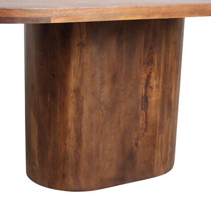 Raw Materials Eettafel Bullnose Oblong Ovaal 200cm Mangohout - KwaliteitWonen.nl