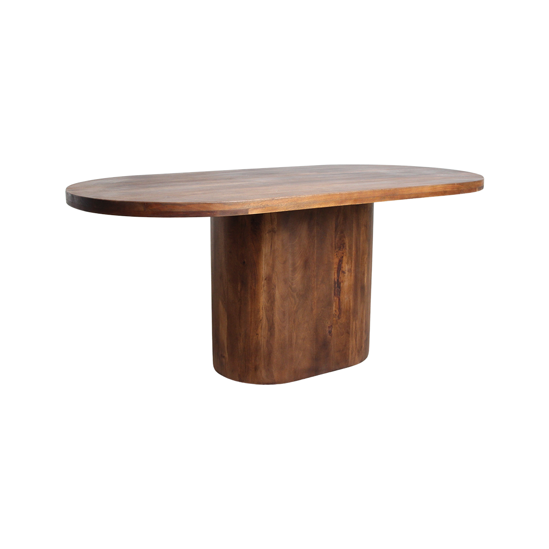 Raw Materials Eettafel Bullnose Oblong Ovaal 200cm Mangohout - KwaliteitWonen.nl