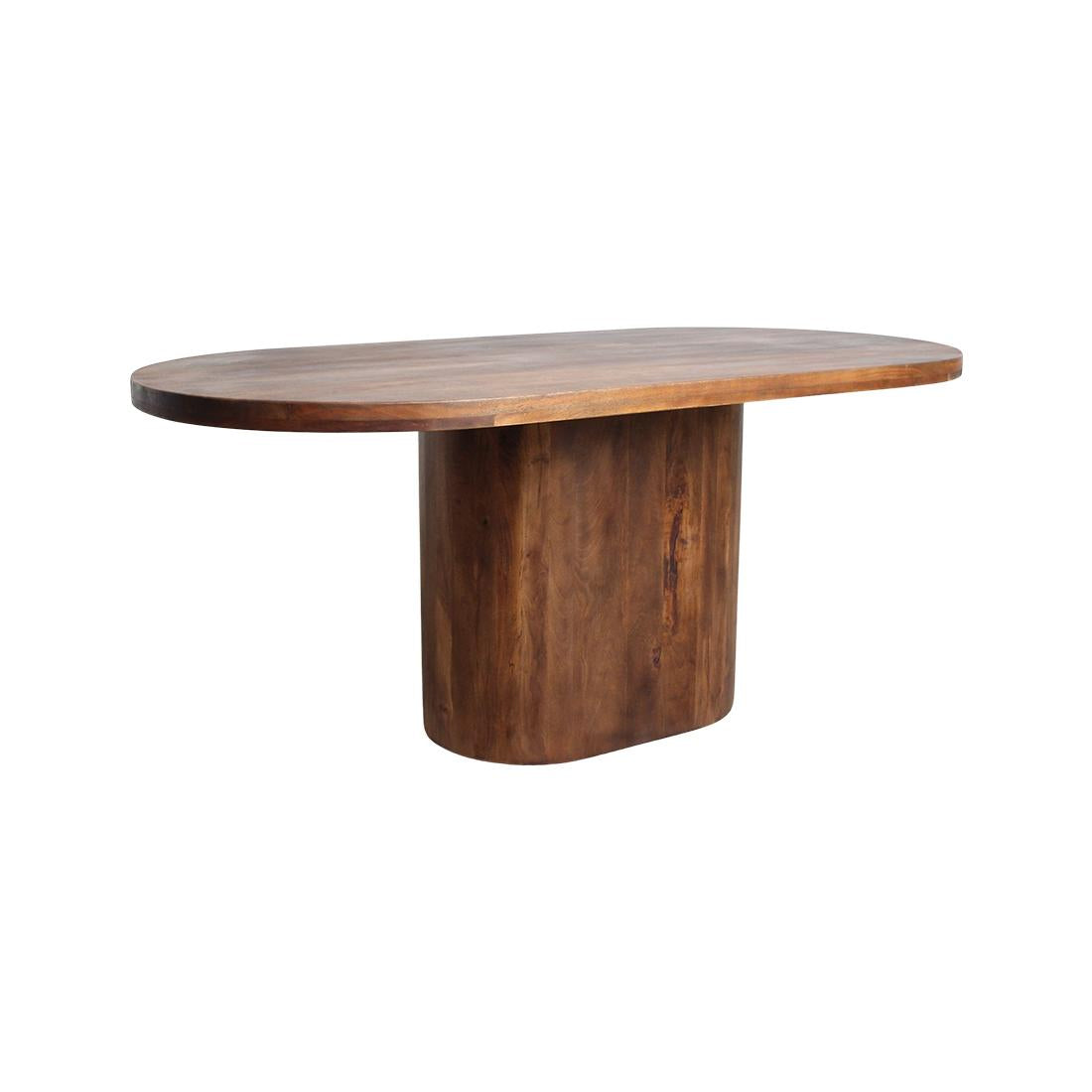 Raw Materials Eettafel Bullnose Oblong Ovaal 200cm Mangohout - KwaliteitWonen.nl