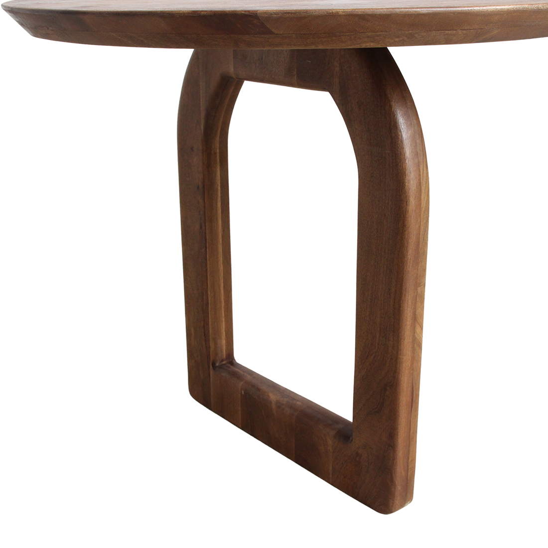 Raw Materials Eettafel Bullnose Ovaal 200x90cm Bruin Mangohout - Mix Onderstel - KwaliteitWonen.nl