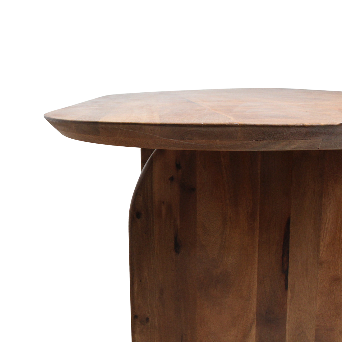 Raw Materials Eettafel Bullnose Ovaal 200x90cm Mangohout Bruin - Gesloten Onderstel - KwaliteitWonen.nl